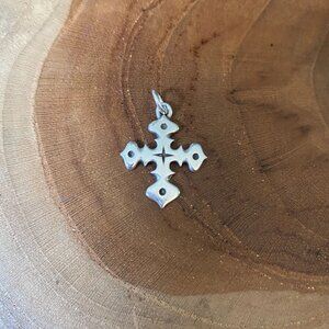 RETIRED James Avery Maltese Cross Charm or Pendant, Sterling Silver